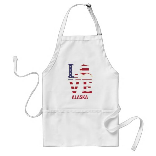 Alaska love adult apron