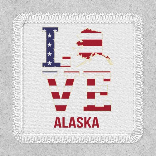 Alaska love adult cloth patch