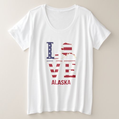 Alaska love plus size T_Shirt