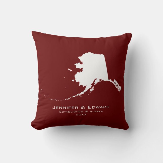 Alaska Love Throw Pillow (Front)