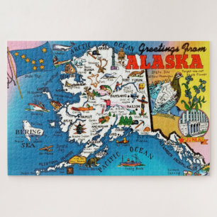 Alaska Map 20x30 Jigsaw Puzzle