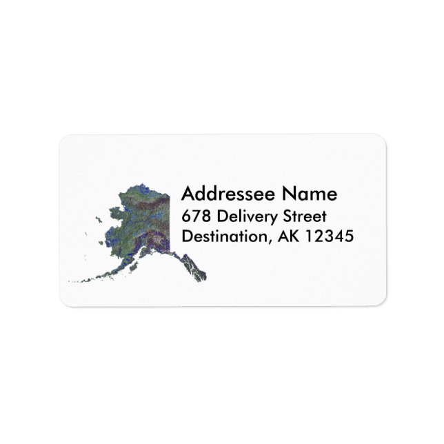 Alaska Map Address Label (Front)