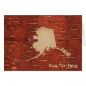 Alaska Map On Inner Birch Bark (Front Horizontal)