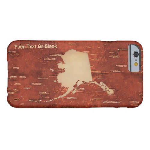 Alaska Map On Inner Birch Bark Barely There iPhone 6 Case