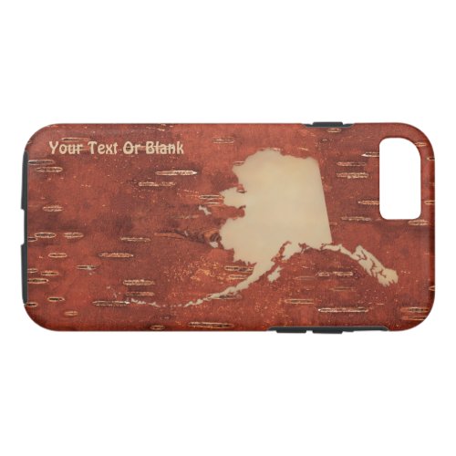 Alaska Map On Inner Birch Bark iPhone 87 Case
