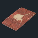 Alaska Map On Inner Birch Bark iPad Mini Cover<br><div class="desc">A digital recreation of a silhouette map of Alaska formed by carefully scraping off the reddish outer surface on the reverse side of birch bark (Betula papyrifera) to reveal the lighter, yellowish layer beneath. This is a traditional craft among Native Americans/First Nations across the northern United States and Canada. You...</div>