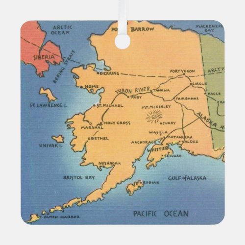 Alaska Map Ornament