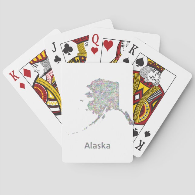 Alaska map poker cards (Back)