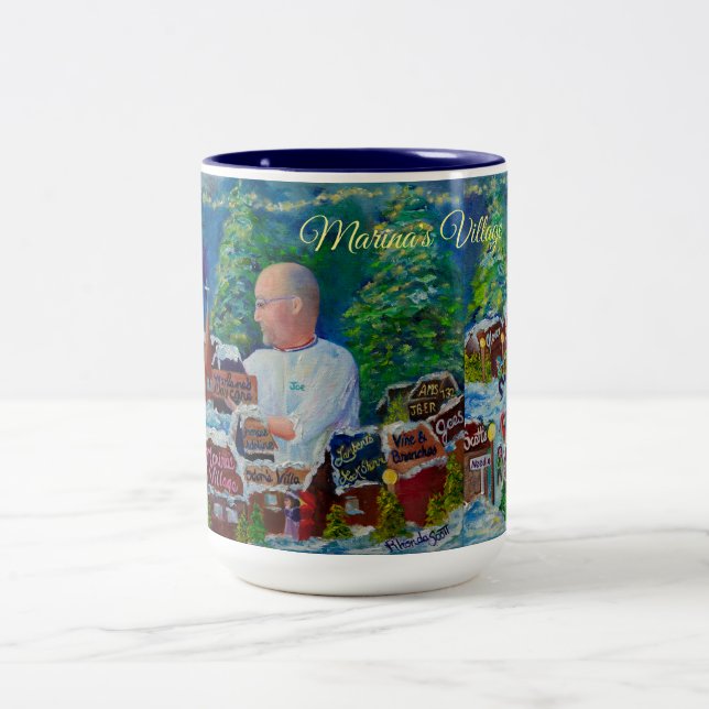 Alaska Marina's Village GingerBread Captain Cook a Two-Tone Coffee Mug (Center)