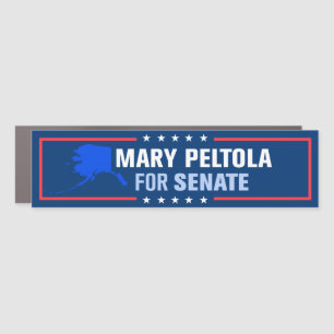 Alaska Mary Peltola for Senate Bumper Car Magnet