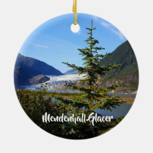 Alaska Mendenhall Glacer Juneau Ceramic Ornament