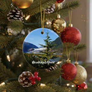 Alaska Mendenhall Glacer Juneau Ceramic Ornament