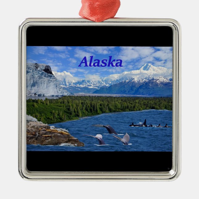 Alaska Metal Ornament (Front)