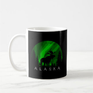 Alaska Moose Aurora Borealis Alaskan Landscape Sce Coffee Mug