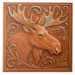 Alaska Moose - Ceramic Tile