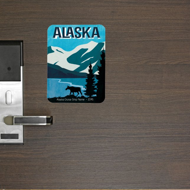 Alaska Moose Cruise Door Decor Magnet (Cruise Alaska)