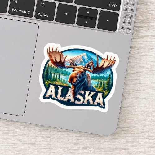 Alaska Moose Sticker