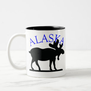 Alaska Moose Two-Tone Coffee Mug