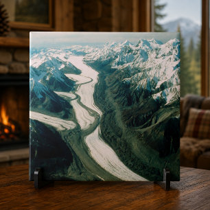 Alaska Mountain Range-Aerial View Ceramic Tile