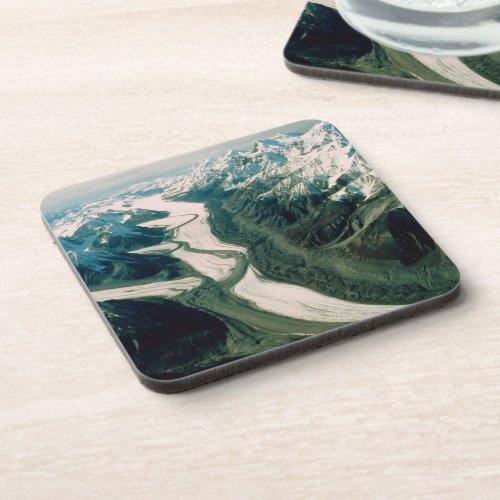 Alaska Mountain Range_Aerial View Drink Coaster