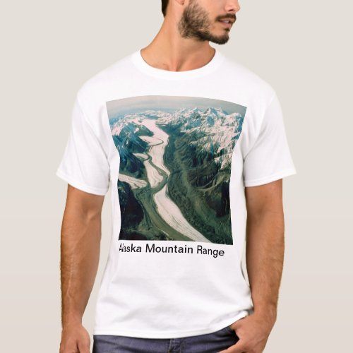 Alaska Mountain Range_Aerial View T_Shirt