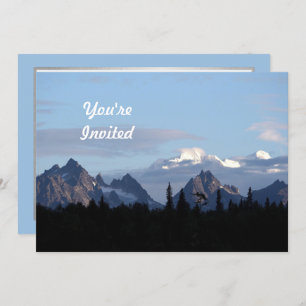 Alaska Mountain Range Denali Photo Birthday Invitation