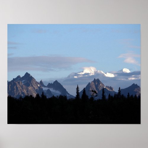 Alaska Mountain Range Denali Photo Poster