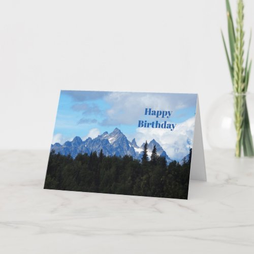 Alaska Mountain Range Photo Birthday Card