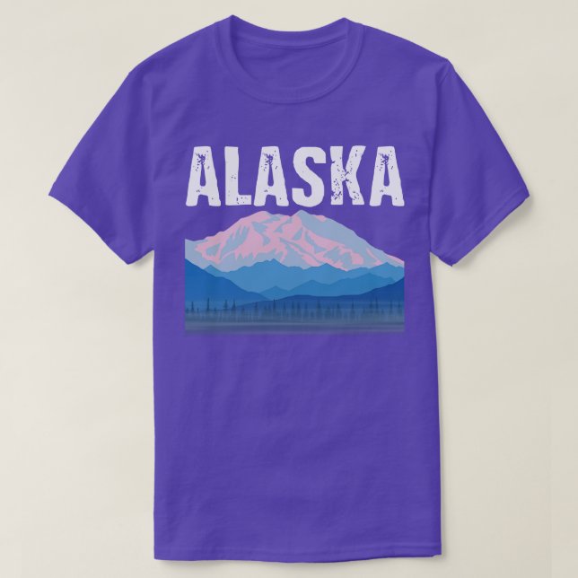 Alaska Mountain Snow Alaska Lovers Winter TShirt (Design Front)