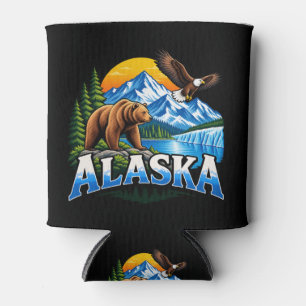 Alaska Mountains and Bear Can Cooler