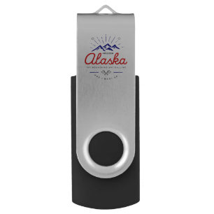 Alaska Mountains are Calling I Must Go Light-Color Flash Drive