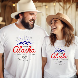 Alaska Mountains are Calling I Must Go Light-Color T-Shirt