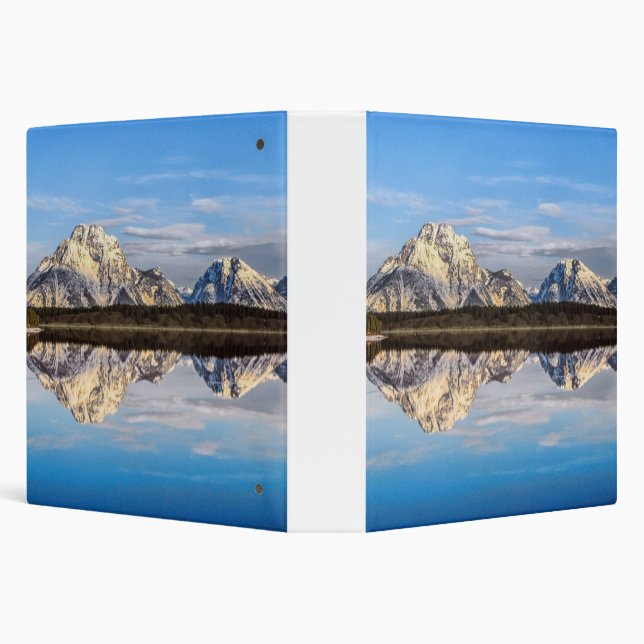 Alaska Mountains Reflection 3 Ring Binder (Background)