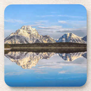 Alaska Mountains Reflection Beverage Coaster
