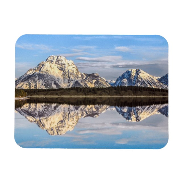 Alaska Mountains Reflection Photo Magnet (Horizontal)
