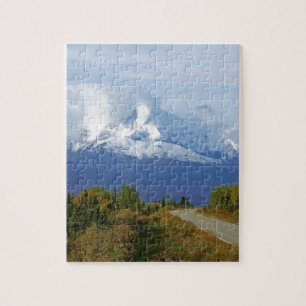 Alaska Mountains Tree Nature Forest Destiny Season Jigsaw Puzzle