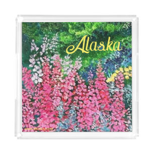 Alaska Mountains wi_Alaska acrylic tray