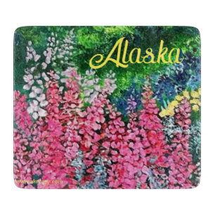 Alaska Mountains wi_Alaska cutting board