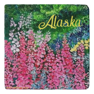 Alaska Mountains wi_Alaska stone trivet