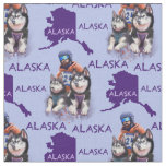 Alaska Musher And His Dogs Fabric
