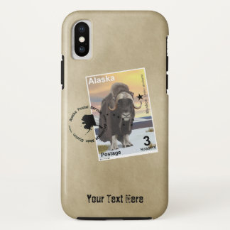 Alaska Muskox Postage Stamp Souvenir iPhone XS Case