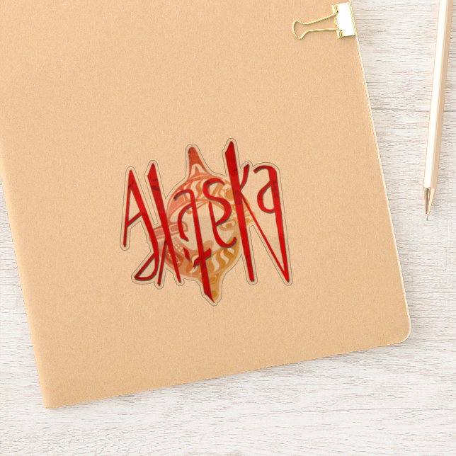 Alaska Native Ambigram Sticker (Notebook)