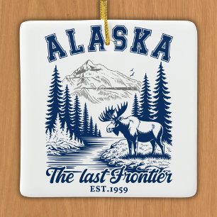 Alaska Nature Escape with Moose Ceramic Ornament