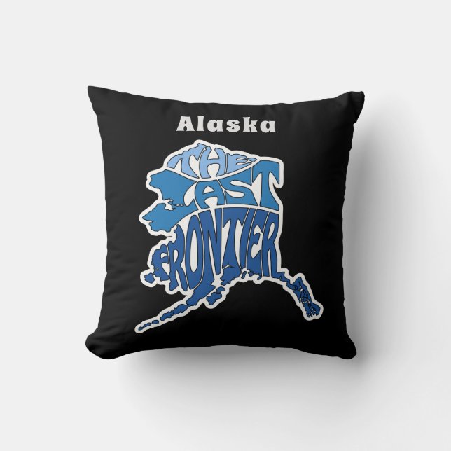 Alaska Nickname Word Art Throw Pillow (Front)