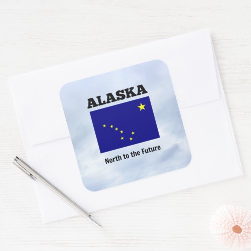 Alaska North to the Future Square Sticker