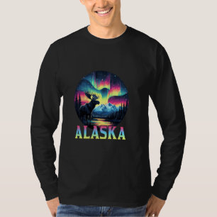 Alaska Northern Lights Aurora Viewing Alaska Vacat T-Shirt