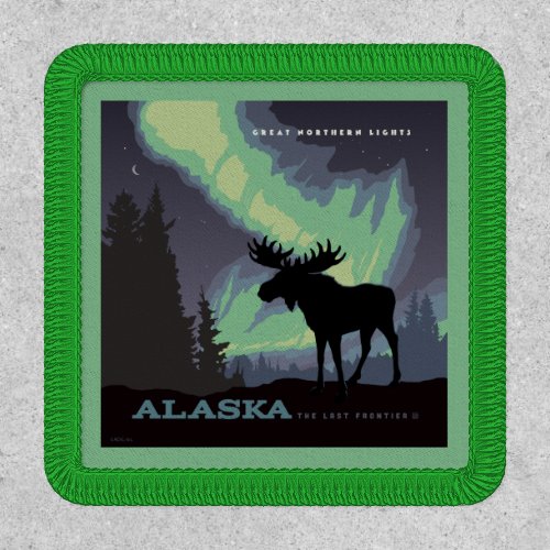 Alaska  Northern Lights Moose Patch