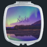 Alaska Northern Lights Mountains Lake Compact Mirror<br><div class="desc">Alaska Northern Lights Mountains Lake
This is a great item to have if you have been to or live in Alaska.  Great to give as a surprise if you are heading there for a trip soon.  ALASKA enjoy this beautiful state.</div>