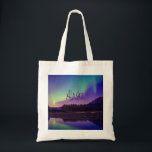 Alaska Northern Lights Mountains Lake Tote Bag<br><div class="desc">Alaska Northern Lights Mountains Lake This is a great item to have if you have been to or live in Alaska. Great to give as a surprise if you are heading there for a trip soon. ALASKA enjoy this beautiful state. You can personalize and customize this item by adding text....</div>