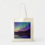 Alaska Northern Lights Mountains Lake Tote Bag<br><div class="desc">Alaska Northern Lights Mountains Lake This is a great item to have if you have been to or live in Alaska. Great to give as a surprise if you are heading there for a trip soon. ALASKA enjoy this beautiful state. You can personalize and customize this item by adding text....</div>